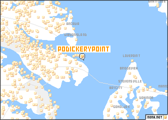 map of Podickery Point