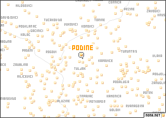 map of Podine