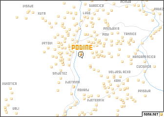 map of Podine