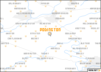 map of Podington