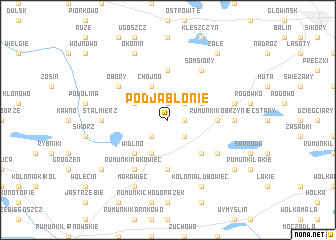 map of Podjabłonie