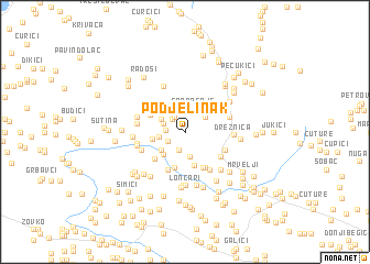 map of Podjelinak