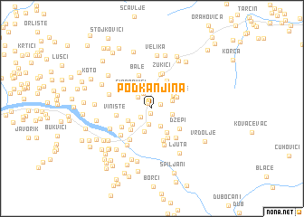 map of Podkanjina