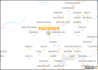 map of Podkánová