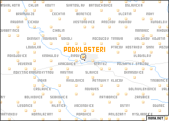 map of Podklášteří