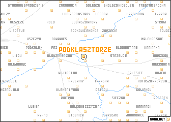 map of Podklasztorze