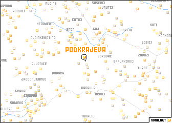 map of Podkrajeva