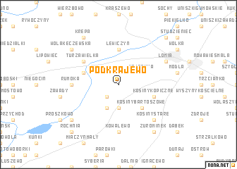 map of Podkrajewo