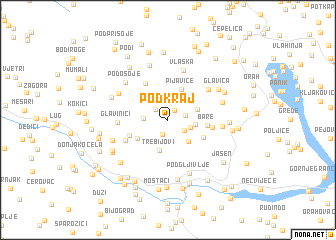 map of Podkraj