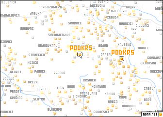 map of Podkrš