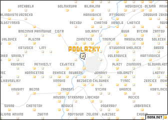 map of Podlázky