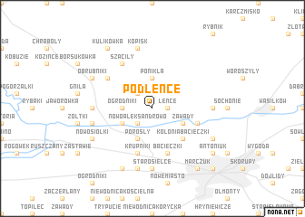 map of Podleńce