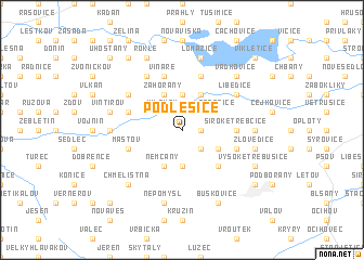 map of Podlesice