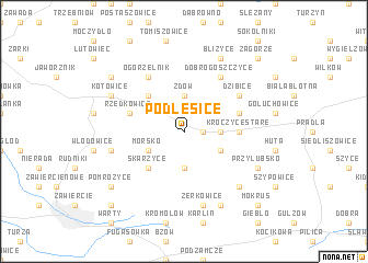 map of Podlesice