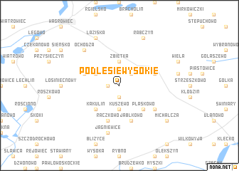 map of Podlesie Wysokie