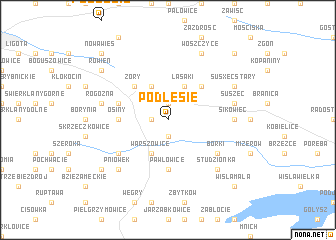 map of Podlesie