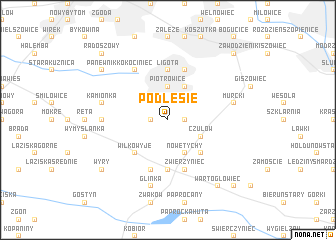 map of Podlesie