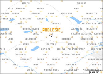 map of Podlesie