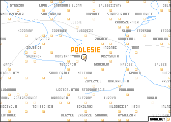 map of Podlesie