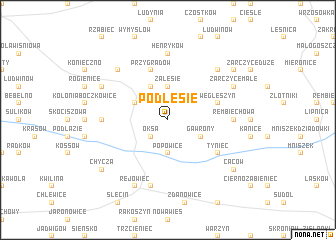 map of Podlesie