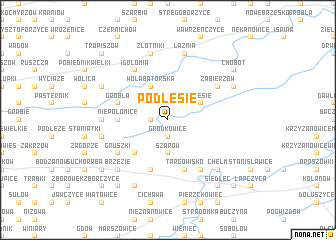 map of Podlesie