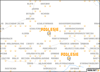 map of Podlesie