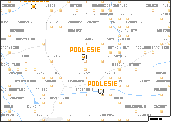 map of Podlesie