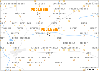 map of Podlesie