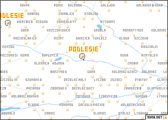 map of Podlesie