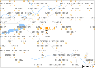 map of Podlesí