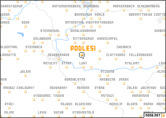 map of Podlesí