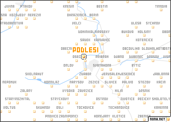 map of Podlesí