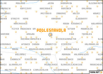 map of Podleśna Wola