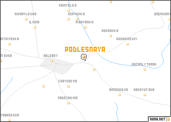 map of Podlesnaya