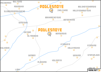 map of Podlesnoye