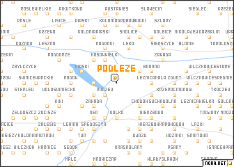 map of Podłęże