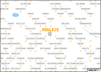 map of Podłęże