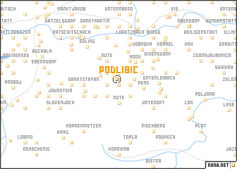 map of Podlibič