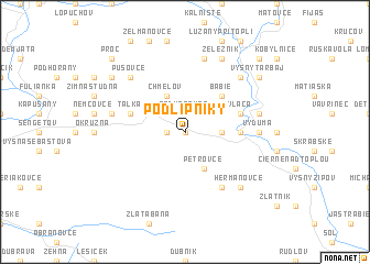 map of Podlipníky