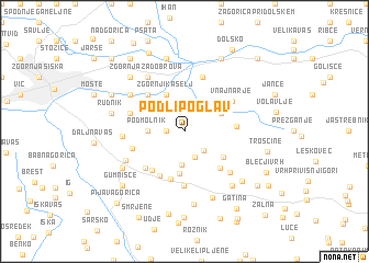 map of Podlipoglav