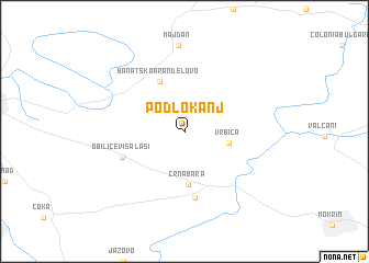 map of Podlokanj