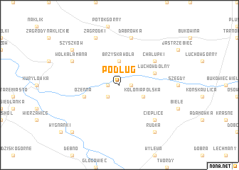 map of Podług