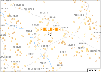 map of Podlupina