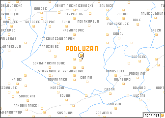 map of Podlužan