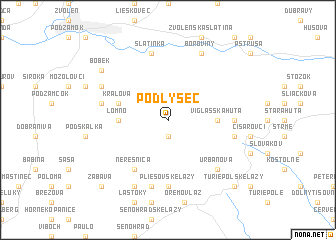 map of Podlysec
