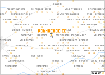 map of Podmąchocice