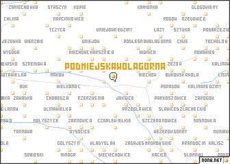 map of Podmiejska Wola Górna