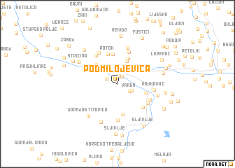 map of Pod Milojevića