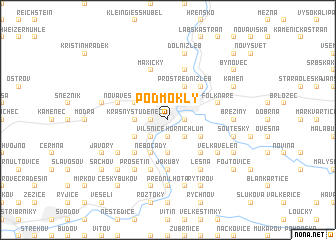 map of Podmokly
