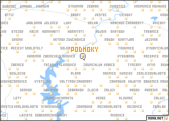 map of Podmoky